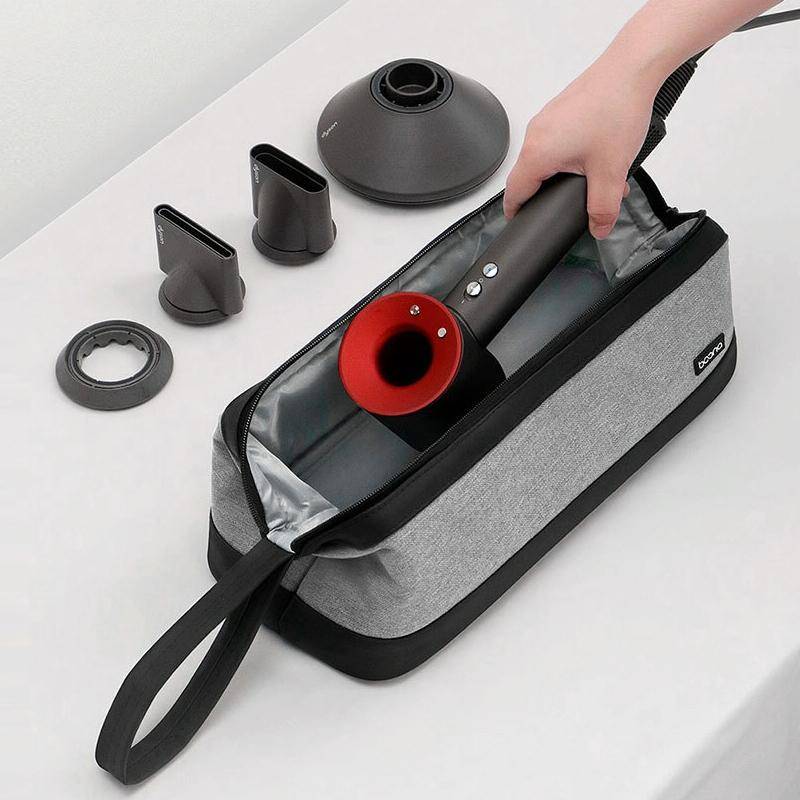 Baona BN-DS005 for Dyson Hair Dryer Curling Iron Accessories Organizer Bag, Color: Grey