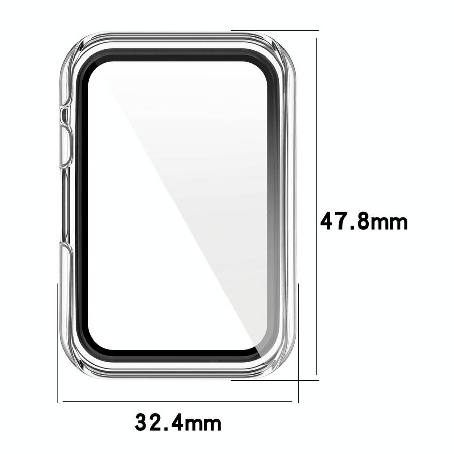 For OPPO Watch Free PC+ Toughened Film Fully Enclosed Protective Watch Case(Pink)