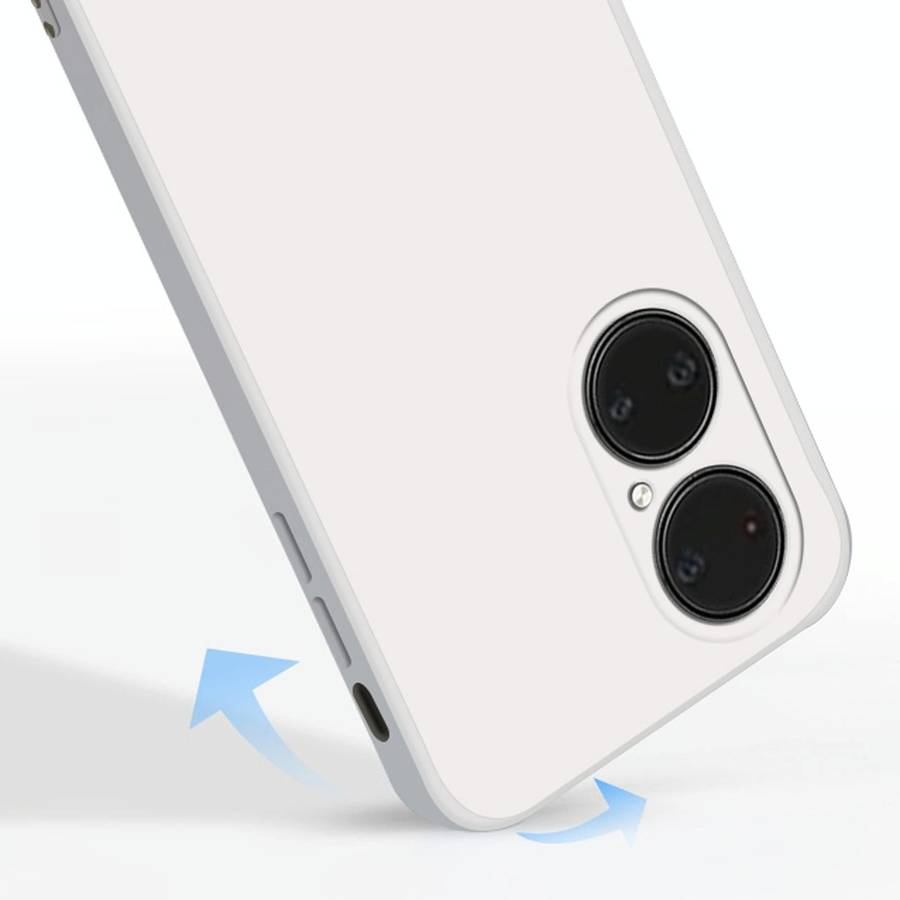 For Huawei P50 Solid Color Imitation Liquid Silicone Straight Edge Dropproof Full Coverage Protec...