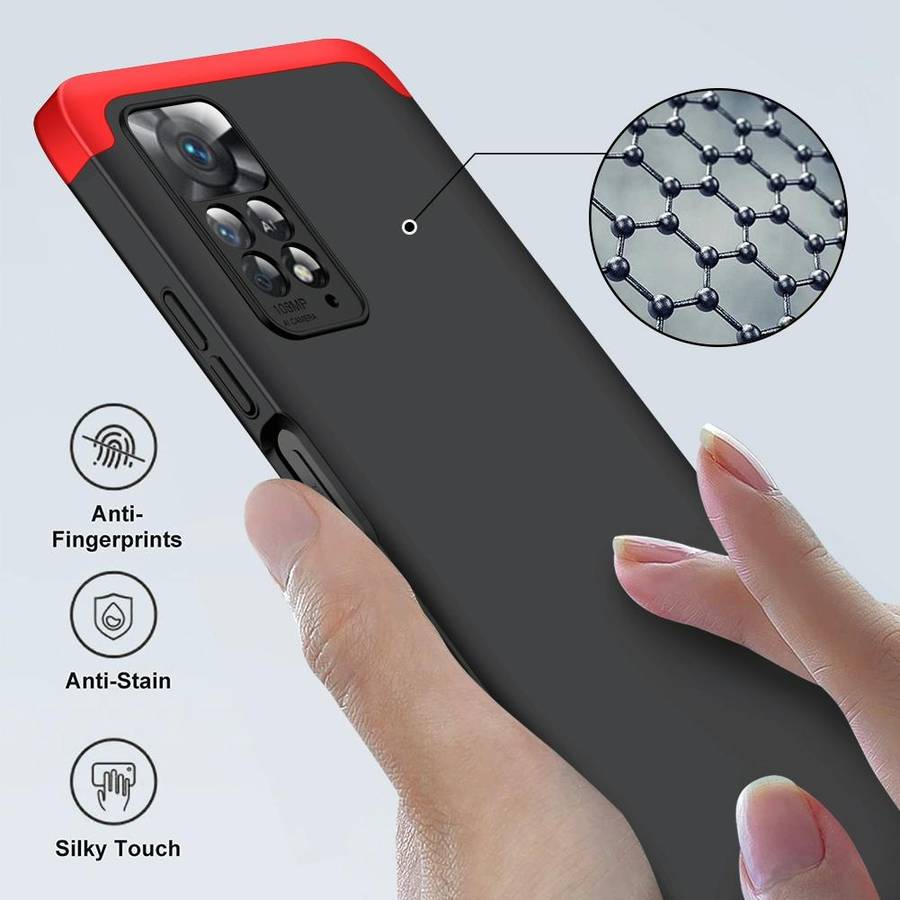 For Xiaomi Redmi Note 11 Pro 4G / 5G Global GKK Three Stage Splicing Full Coverage PC Case(Black ...