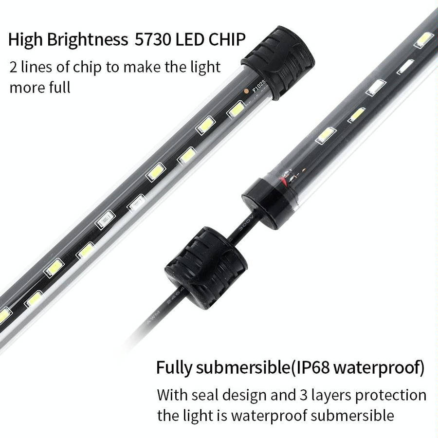 Q40W White Light 90-260V Aquarium Diving Light LED Fish Tank Light(US Plug)