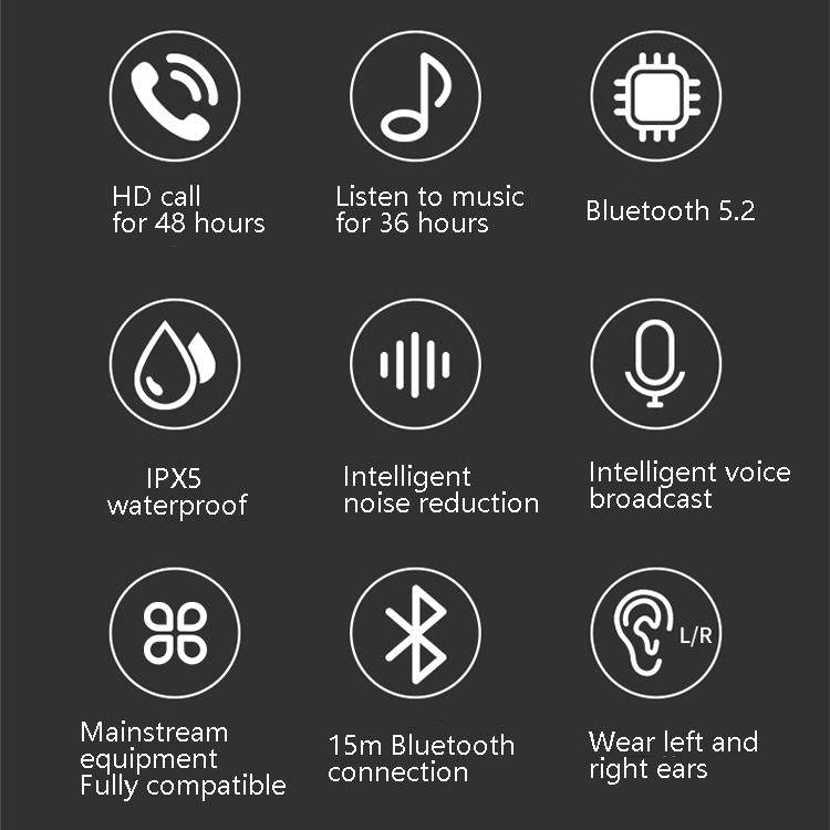 V10P Wireless Bluetooth V5.0 Sport Headphone without Charging Box Support Voice Reception(Sky Blue)
