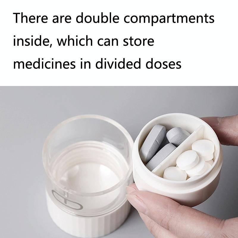 S0466 Medicine Cutter Tablet Grinding Cutter Medicine Dispensing Transparent Portable Storage Box...