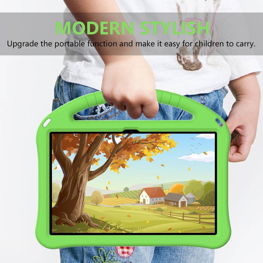 For Lenovo Tab M10 Plus 10.6 3rd Gen TB125FU 2022 EVA Shockproof Tablet Case with Holder(Green)