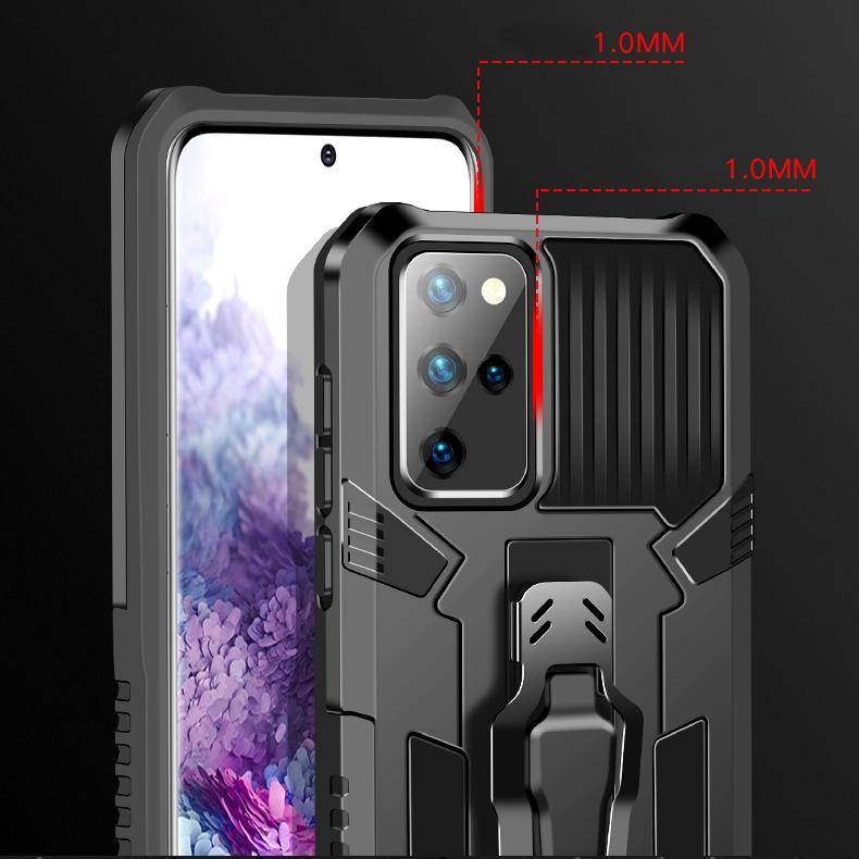 For OPPO A53 2020 / A32 Machine Armor Warrior Shockproof PC + TPU Protective Case(Black)