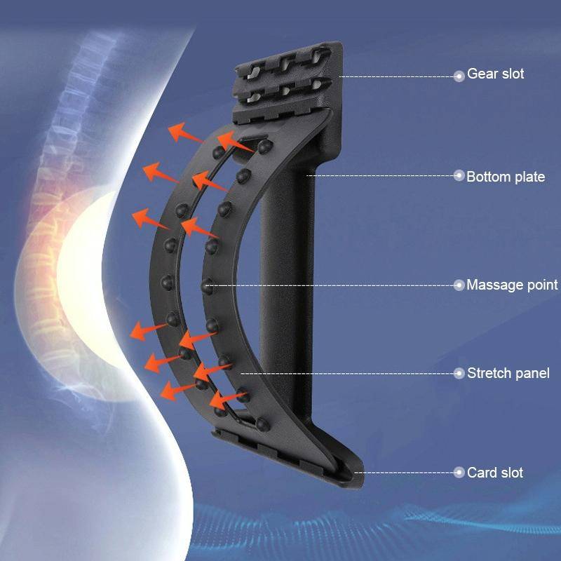 Lumbar Traction Stretching Device Posture Corrector Waist Support Spine Pain Relief Back Massage ...