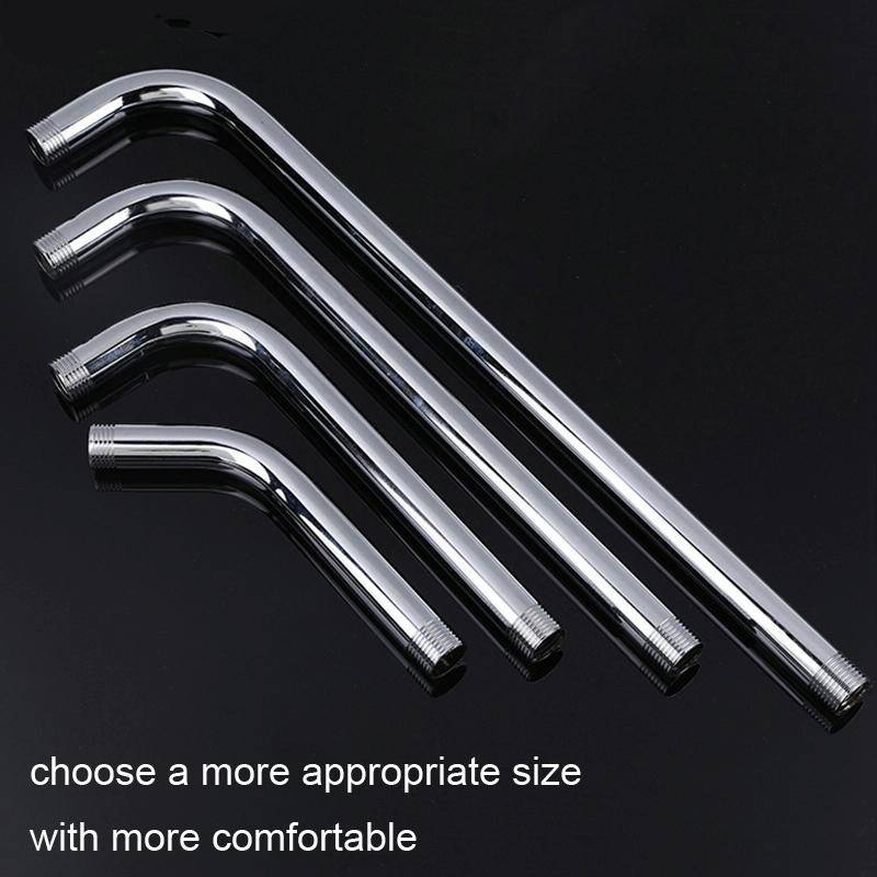 Top Spray Rod Shower Tube Stainless Steel Shower Outlet Pipe Elbow, Size: 39cm