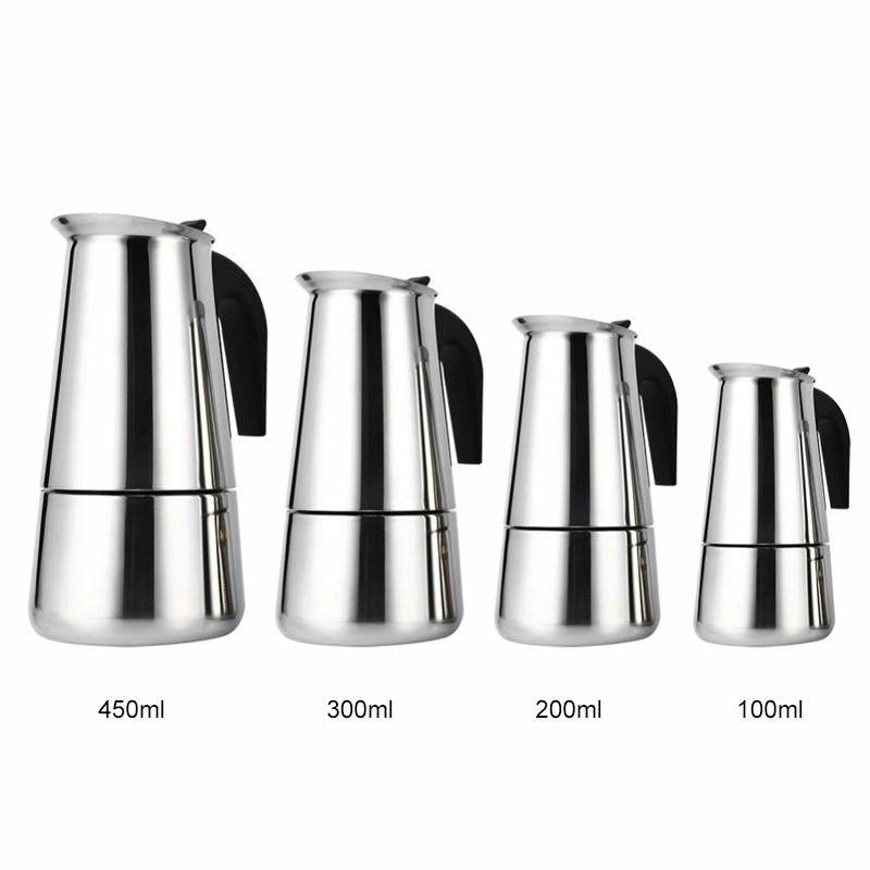Stainless Steel Moka Coffee Maker Pot Filter(200ml)