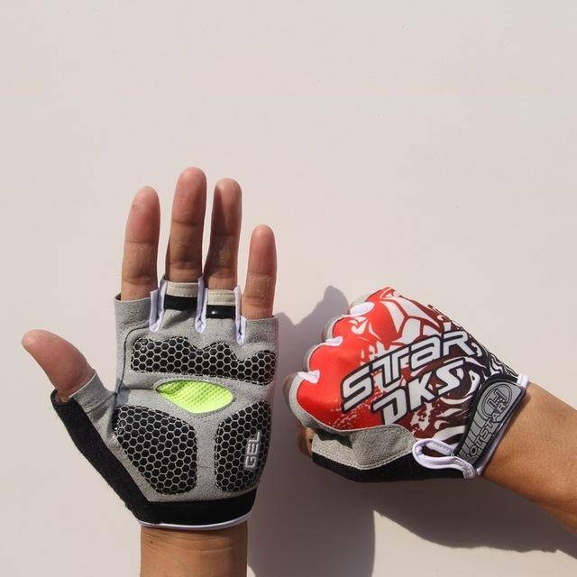 Cycling Shock Absorbing Anti-Slip Gloves Fitness Weight Lifting Training Half-finger Gloves, Size...