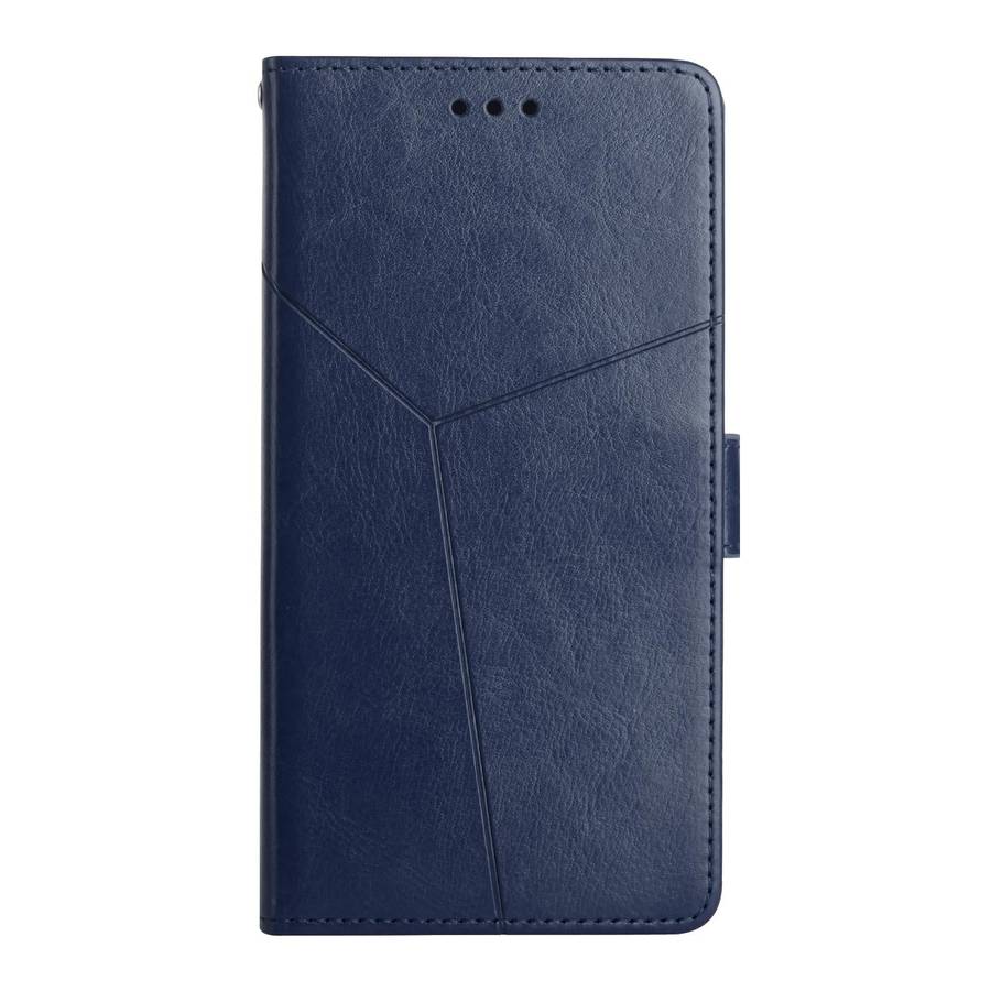 For Sony Xperia 1 Y Stitching Horizontal Flip Leather Phone Case(Blue)