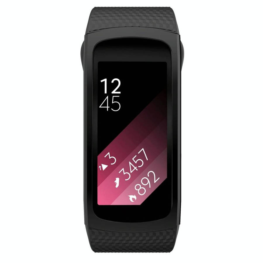 Silicone Watch Band for Samsung Gear Fit2 SM-R360, Wrist Strap Size:150-213mm(Black)