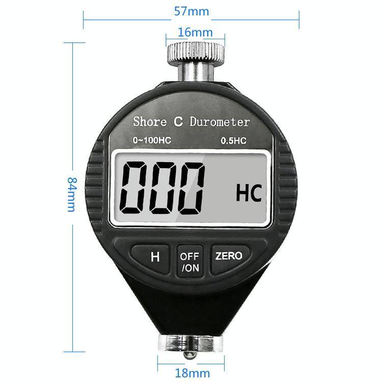 Electronic Digital Display Hard Meter Plastic Rubber Silicone Tire Hardness Meter, Model: 0-100HA A