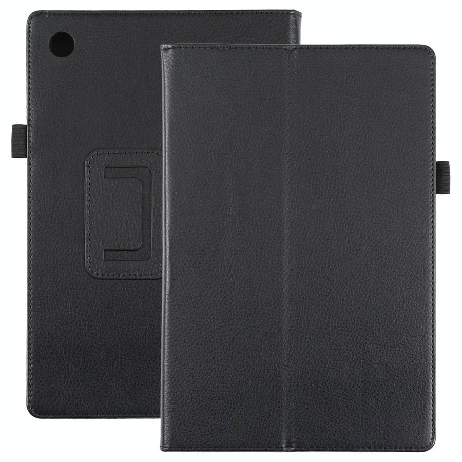 For Samsung Galaxy Tab A8 10.5 2021 Litchi Texture Solid Color Leather Tablet Case(Black)