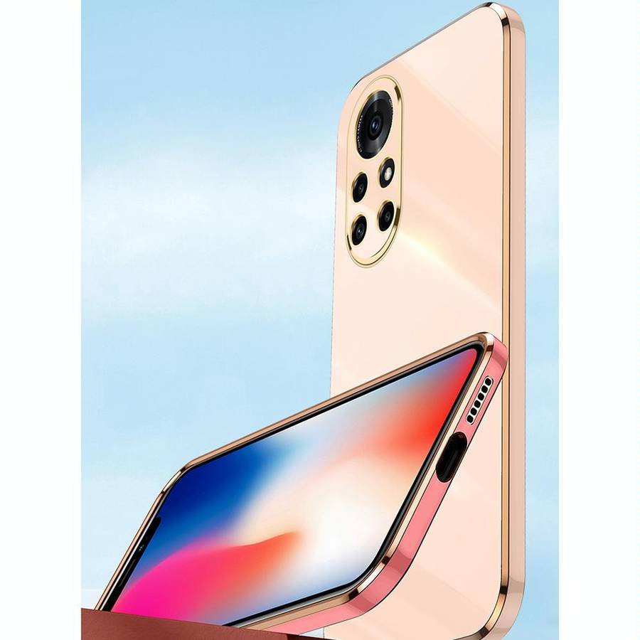 For Huawei nova 8 5G XINLI Straight 6D Plating Gold Edge TPU Shockproof Case(Mint Green)