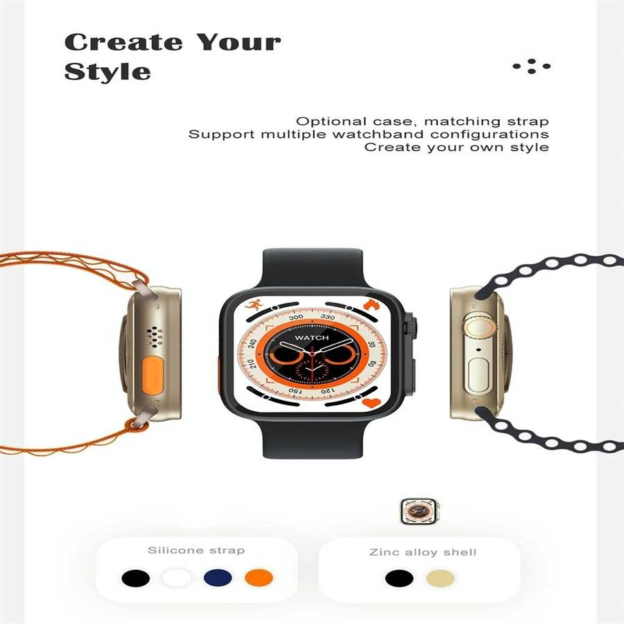 S8 Ultra 1.81 inch Color Screen Smart Watch,Support Heart Rate Monitoring/Blood Pressure Monitori...