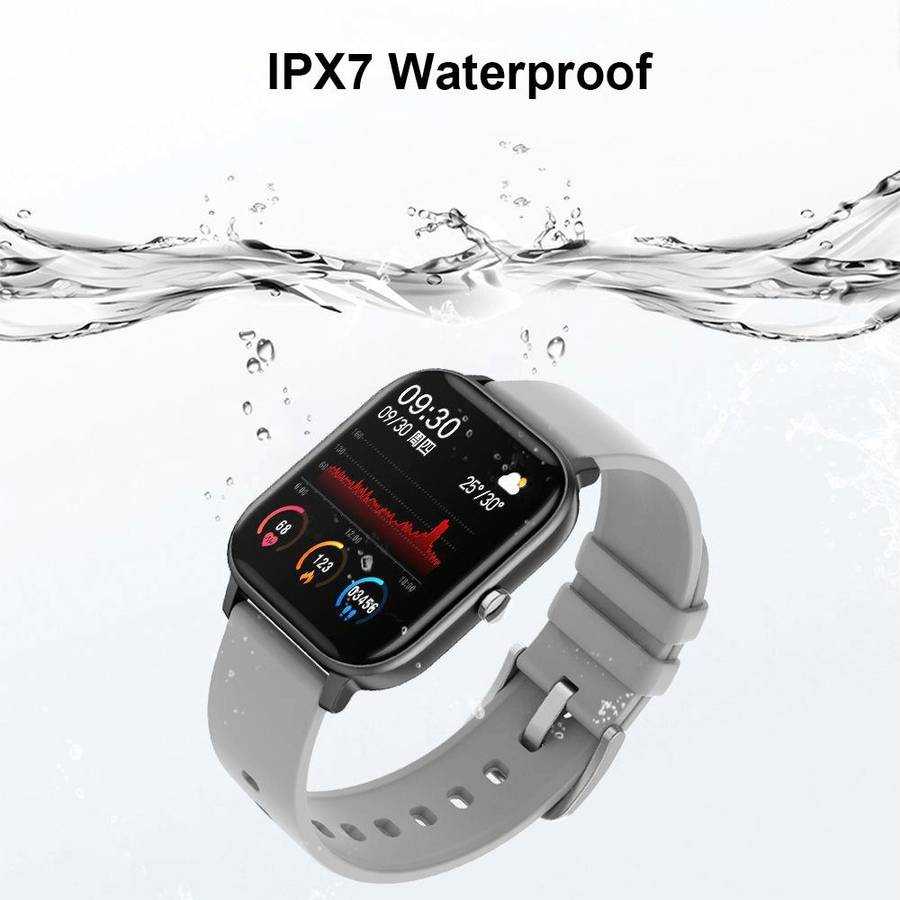 P8 1.4 Inch Heart Rate Blood Pressure Monitoring Smart Watch, Color: Blue