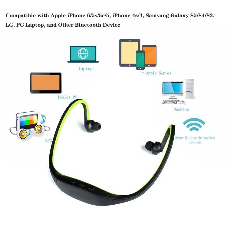 S9 Wireless Sports Bluetooth Earphones for iPhone Huawei XiaoMi Phone, Support TF / SD Card & Mic...