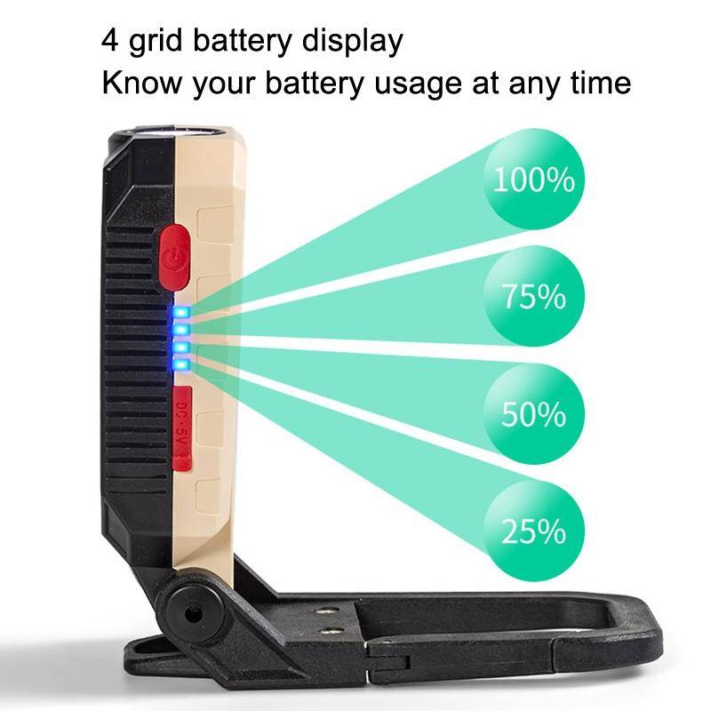 E-SMARTER COB Work Light USB Emergency Flashlight Maintenance Lamp, Style: W599A 10 Hole