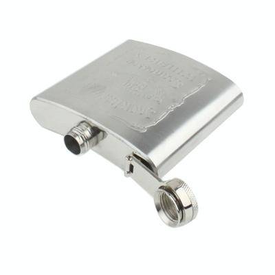 7oz Stainless Steel Liquor & Whiskey Hip Flask (Silver)