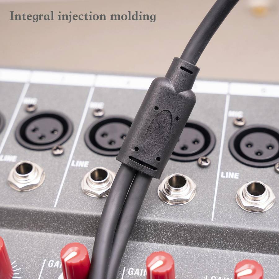 2055YMMF-05 XLR 3pin Female to Dual Male Audio Cable, Length: 50cm(Black)