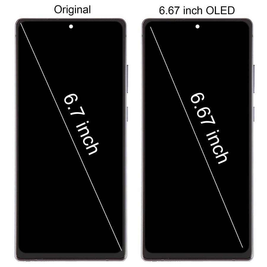 For Samsung Galaxy Note20 SM-N980 6.67 inch OLED LCD Screen Digitizer Full Assembly with Frame(Pink)