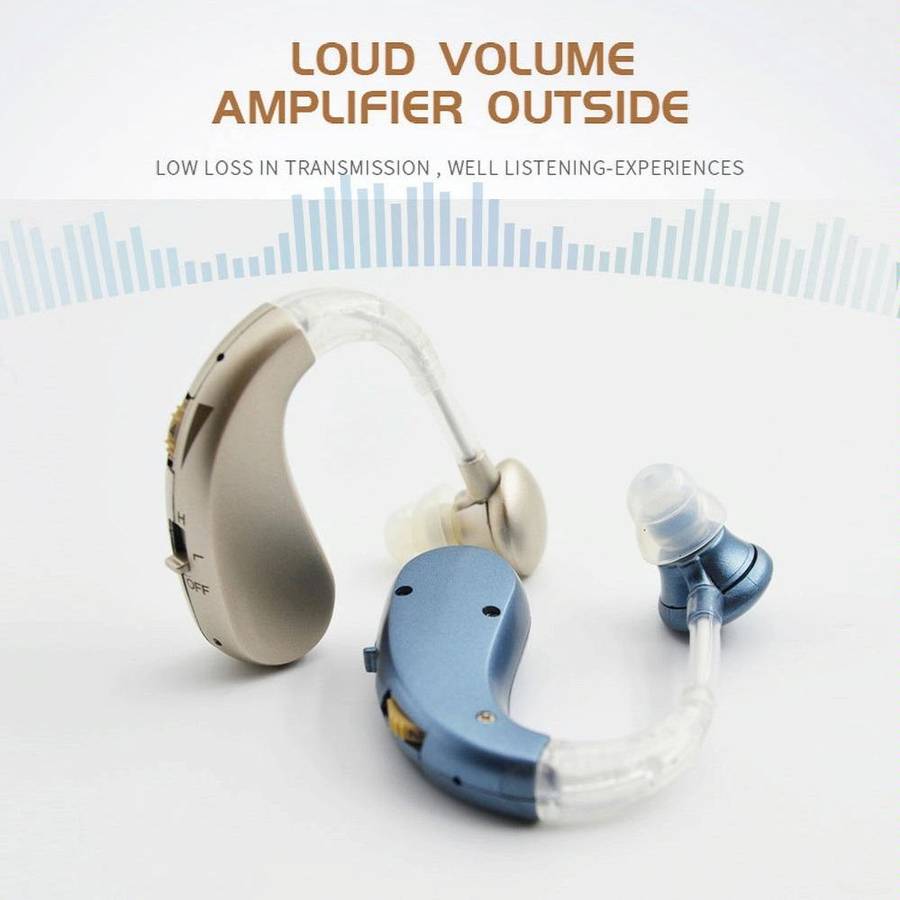 Hearing Aid Audiphones Sound Amplifier US Plug(Blue)