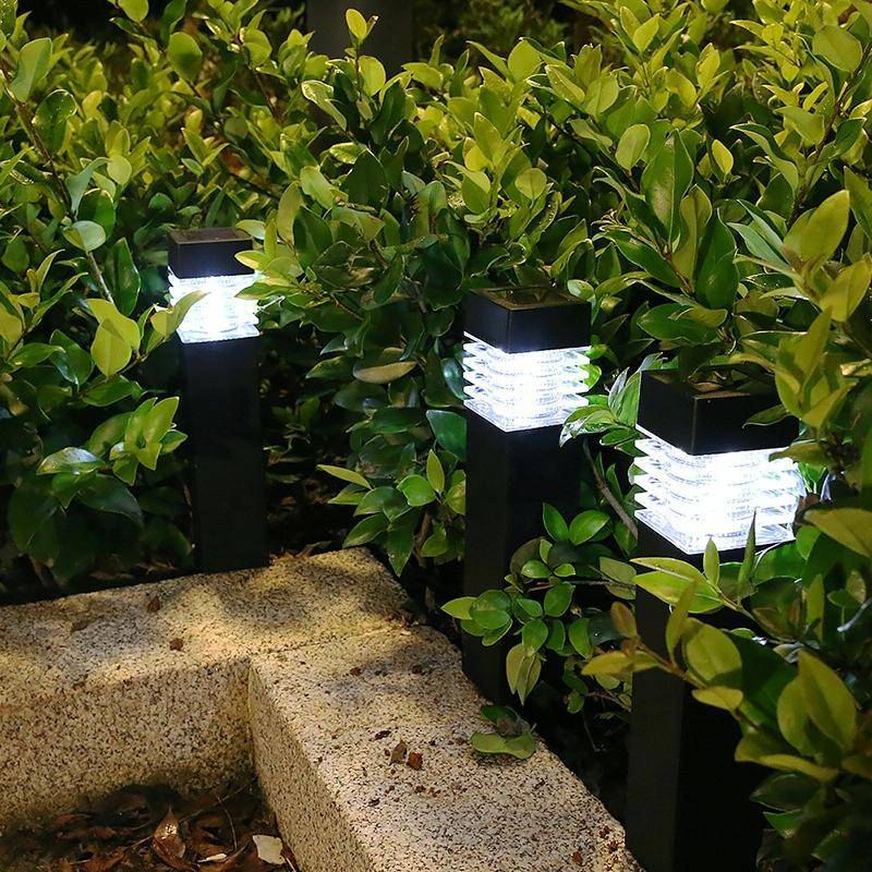 Solar Waterproof Outdoor Landscape Square Column Lawn Light(White Light)