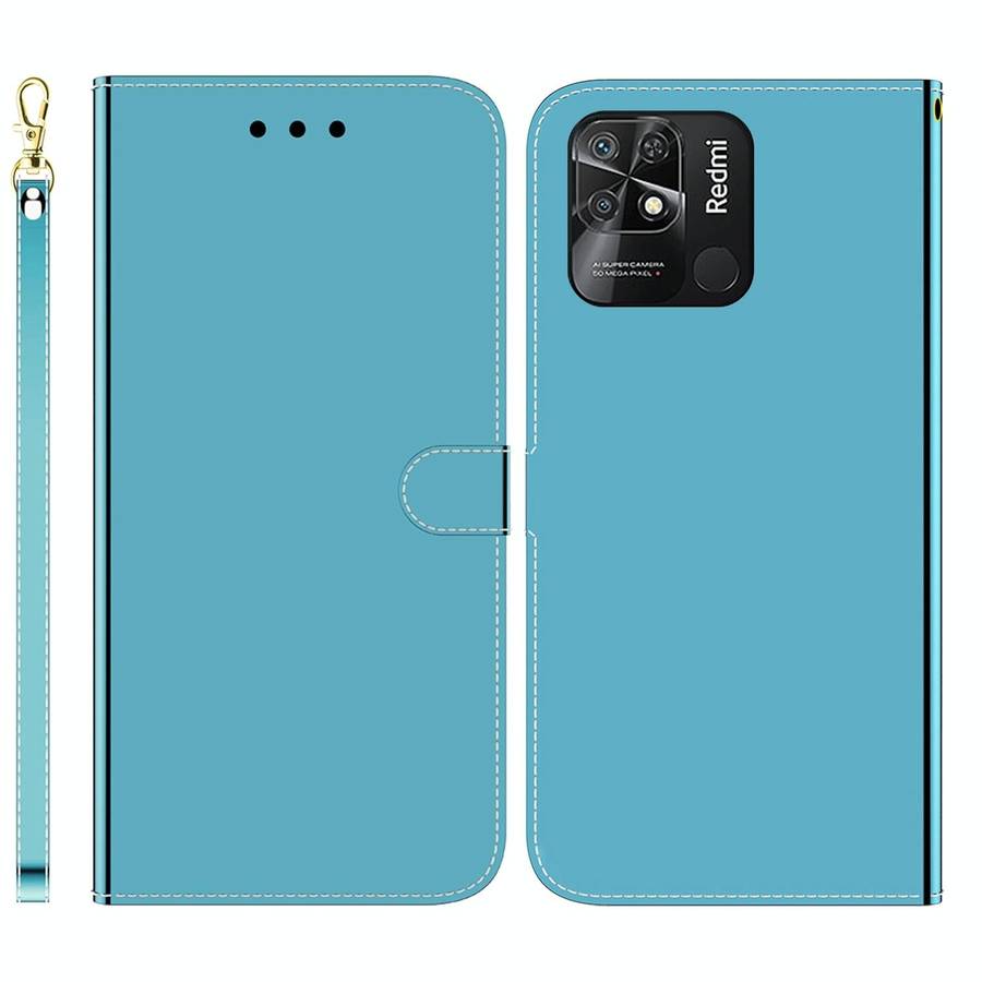 For Xiaomi Redmi 10C Imitated Mirror Surface Horizontal Flip Leather Phone Case(Blue)