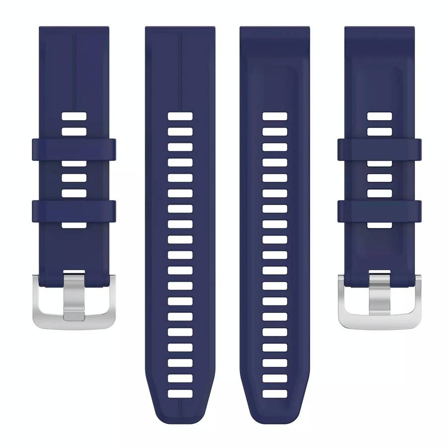 For Garmin Fenix 6 Pro GPS 22mm Solid Color Silicone Watch Band(Dark Blue)