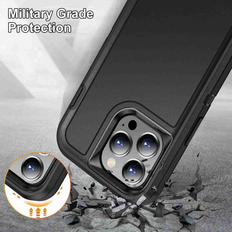 For iPhone 14 Pro Max Life Waterproof Rugged Phone Case(Black)