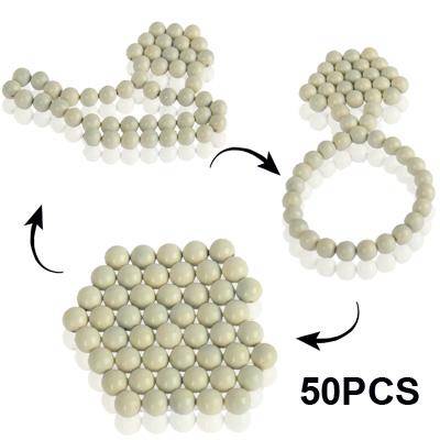 DIY Magic Puzzle / Buckyballs Magnet Balls with 50pcs Magnet Balls (Beige)