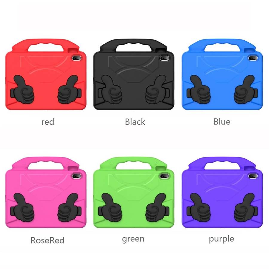 For iPad 10th Gen 10.9 2022 Children EVA Shockproof Tablet Case with Thumb Bracket(Blue)