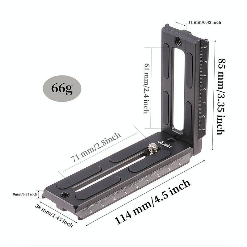 JLWIN Quick Release Plate L Bracket Plate for DJI Ronin RS2 RSC2 RS3 Gimbal Stabiliser