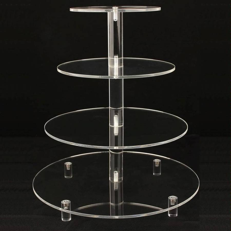 YX064 4 Tier Acrylic Circular Cupcake Stand