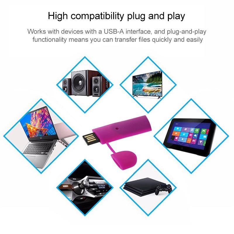 Silicone Bracelet USB Flash Disk with 32GB Memory(Purple)