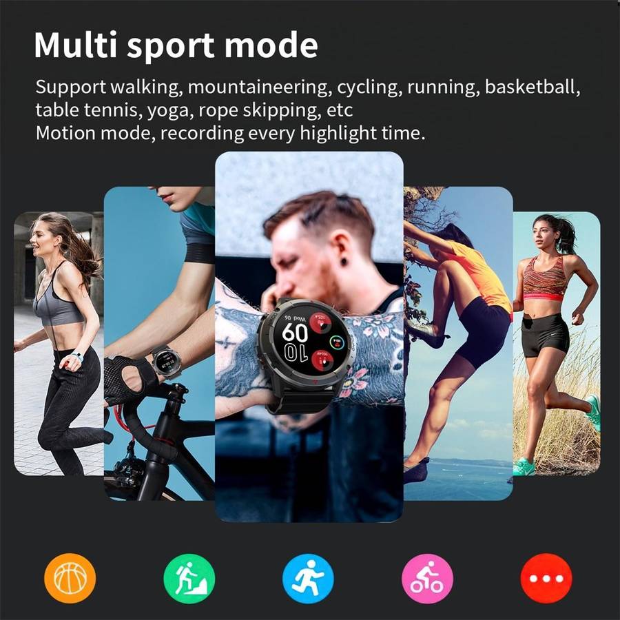NX9 1.39 inch Color Screen Smart Watch,Support Heart Rate Monitoring/Blood Pressure Monitoring(Bl...