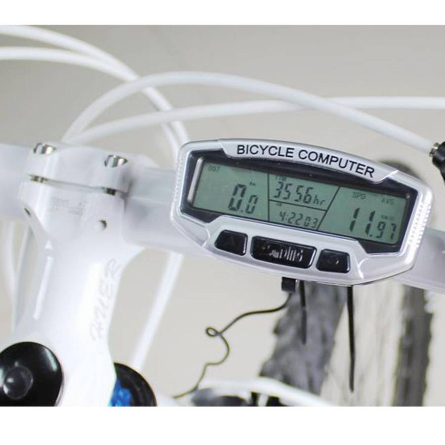 Multifunction LCD Display Cycle Computer Odometer Speedometer (MS-602B)(Silver)