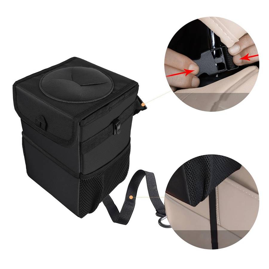 Car Back Seat Hook Garbage Can Car Storage Box