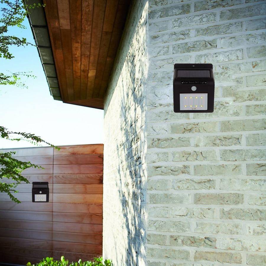 IP65 Waterproof White Light, 8 LEDs Solar Motion Sensor Wall Light with Solar Panel