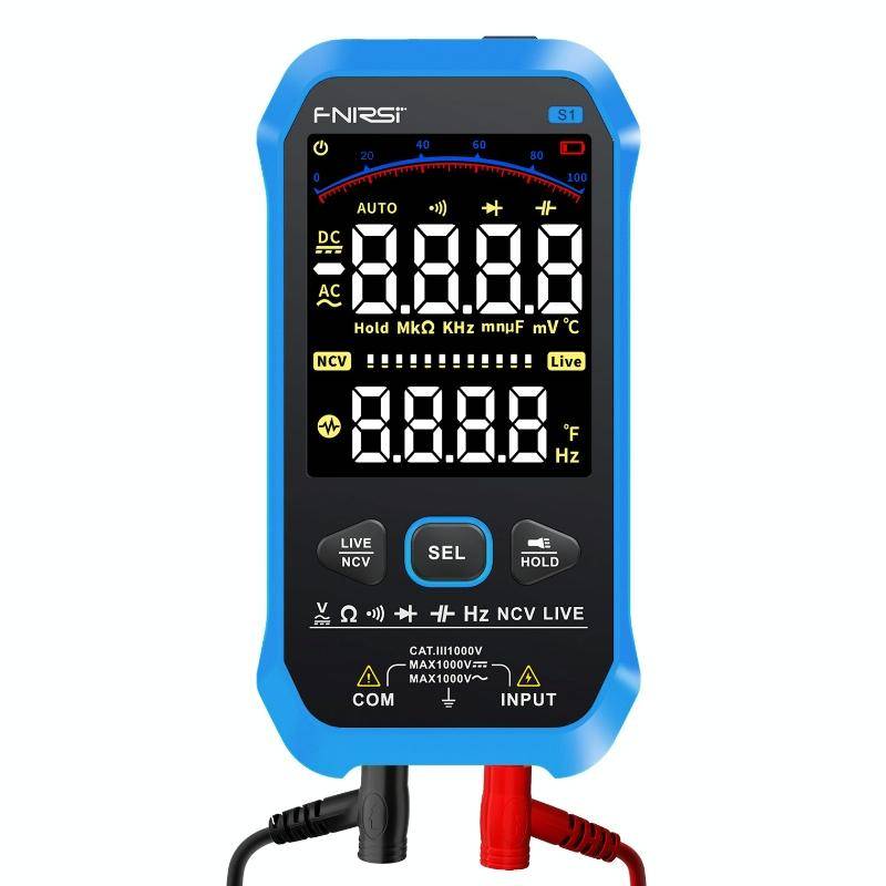 FNIRSI S1 Digital High Precision Fully Automatic Digital Multimeter(Blue)
