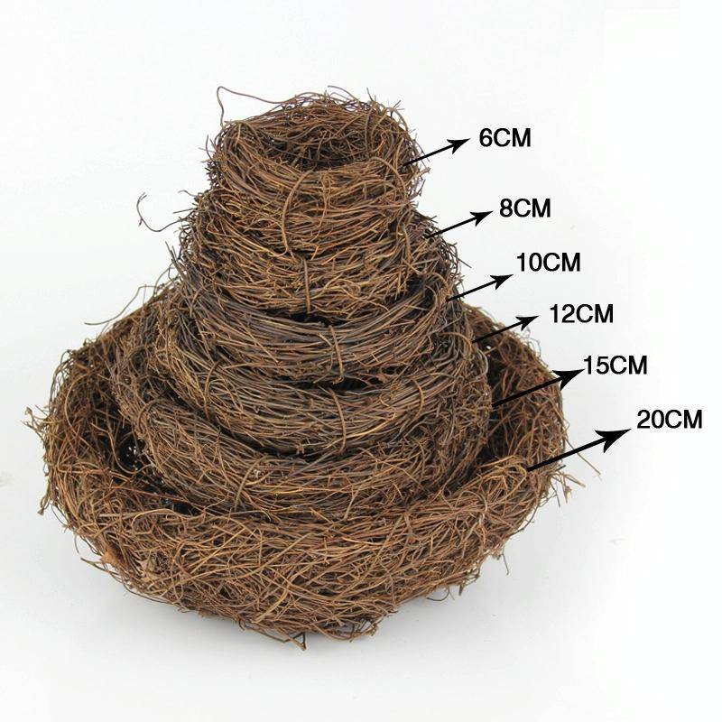 10cm Simulation Bird Nest + 2 PCS Bird Egg Holiday Decoration