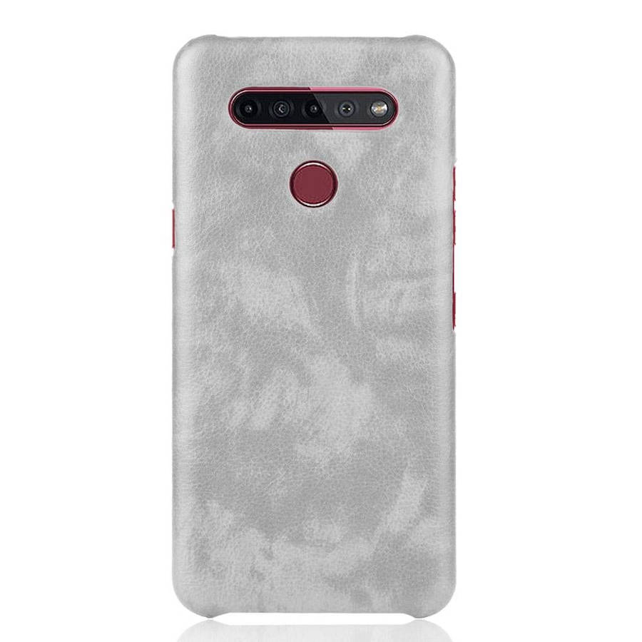 For LG K51S Shockproof Litchi Texture PC + PU Case(Gray)