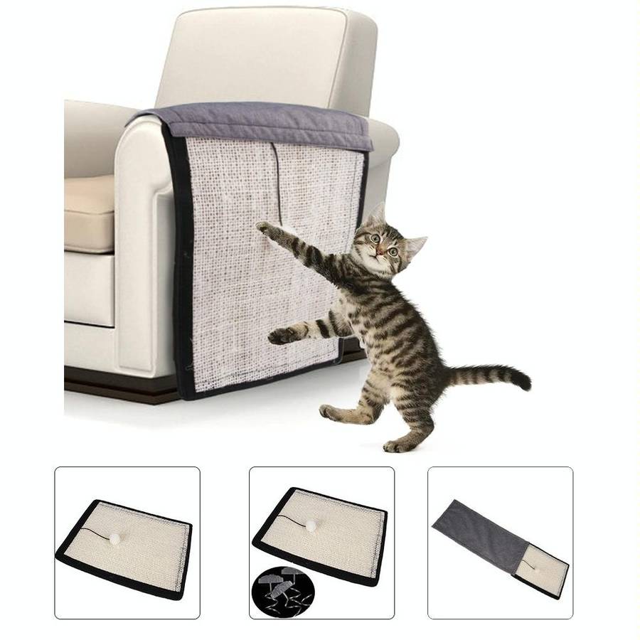 Natural sisal pet cat scratch board cat scratch pad sofa protector(Beige Handrail Pad)