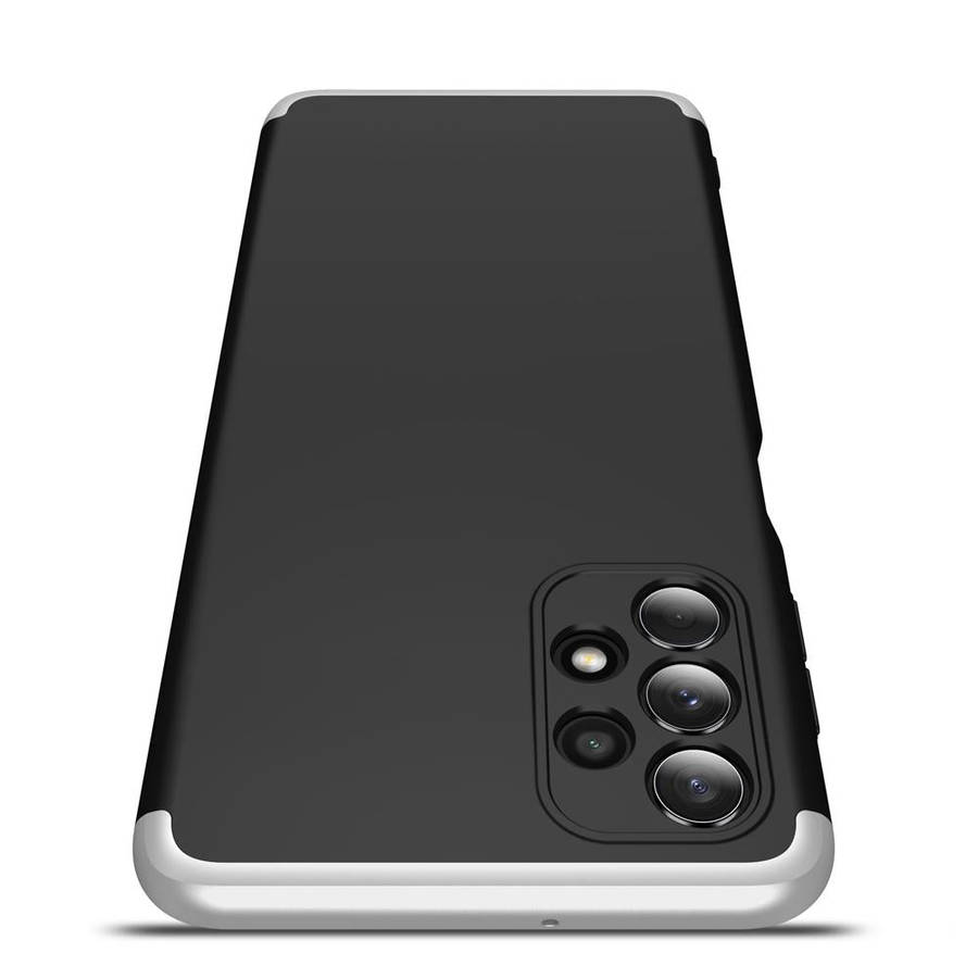 For Samsung Galaxy A32 4G GKK Three Stage Splicing Full Coverage PC Case(Black Silver)