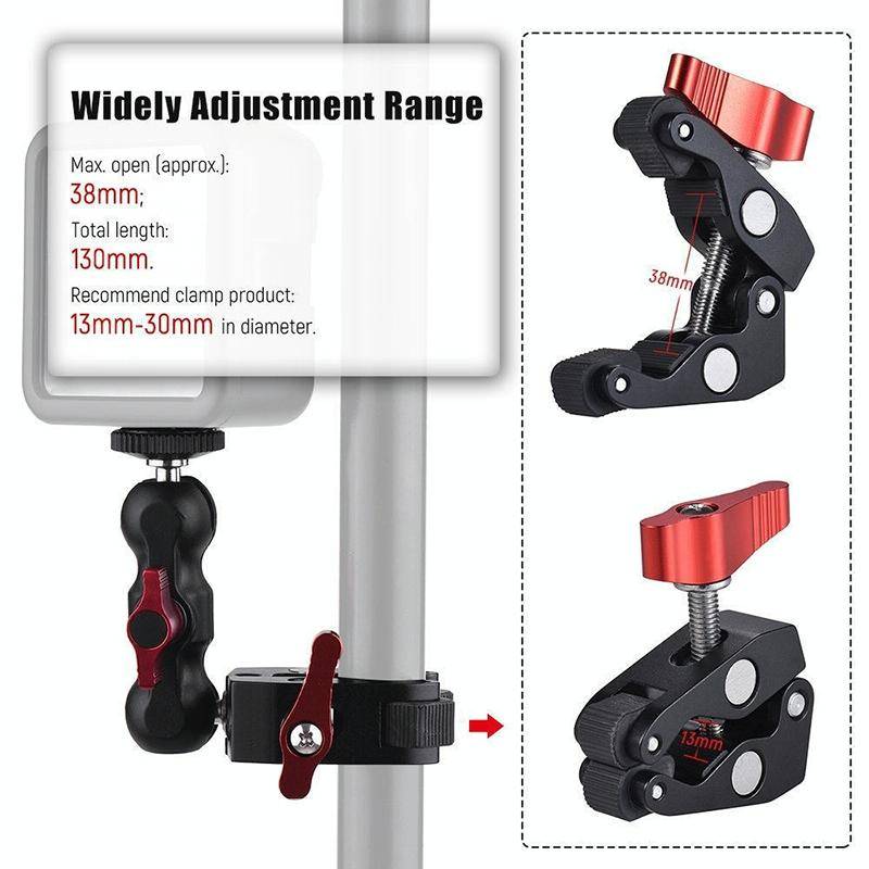 JMSUZ 124124 SLR Camera Rail Adjustable Clamp Magic Aarm