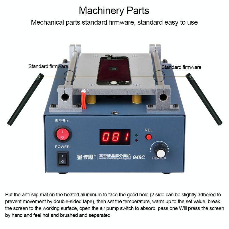 Kaisi  948C 7 inch LCD Touch Screen Separator Machine Vacuum Pump segregator, US Plug