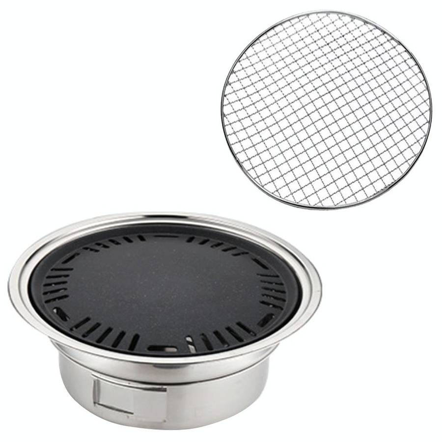 Home Multifunctional Adjustable Fire Barbecue Grill, Size: S (Pan+Net)