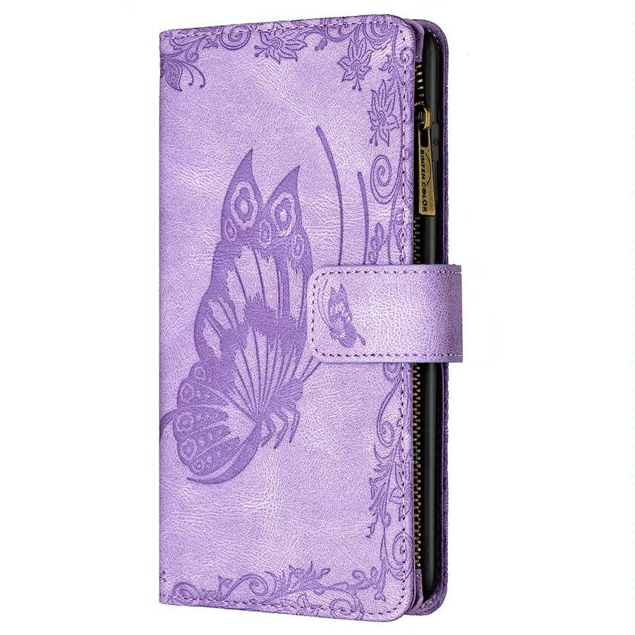 For iPhone 8 Plus / 7 Plus Flying Butterfly Embossing Pattern Zipper Horizontal Flip Leather Case...