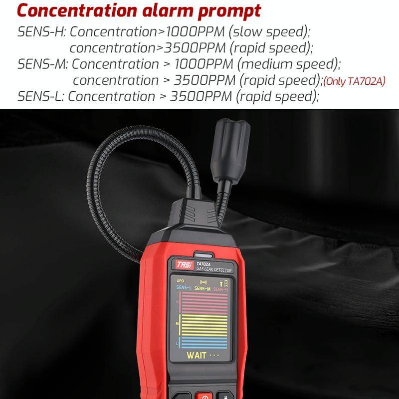 TASI TA702A Simulation Bar Display Cumbelo Gas Detector Portable Gas Testing Instrument Natural G...