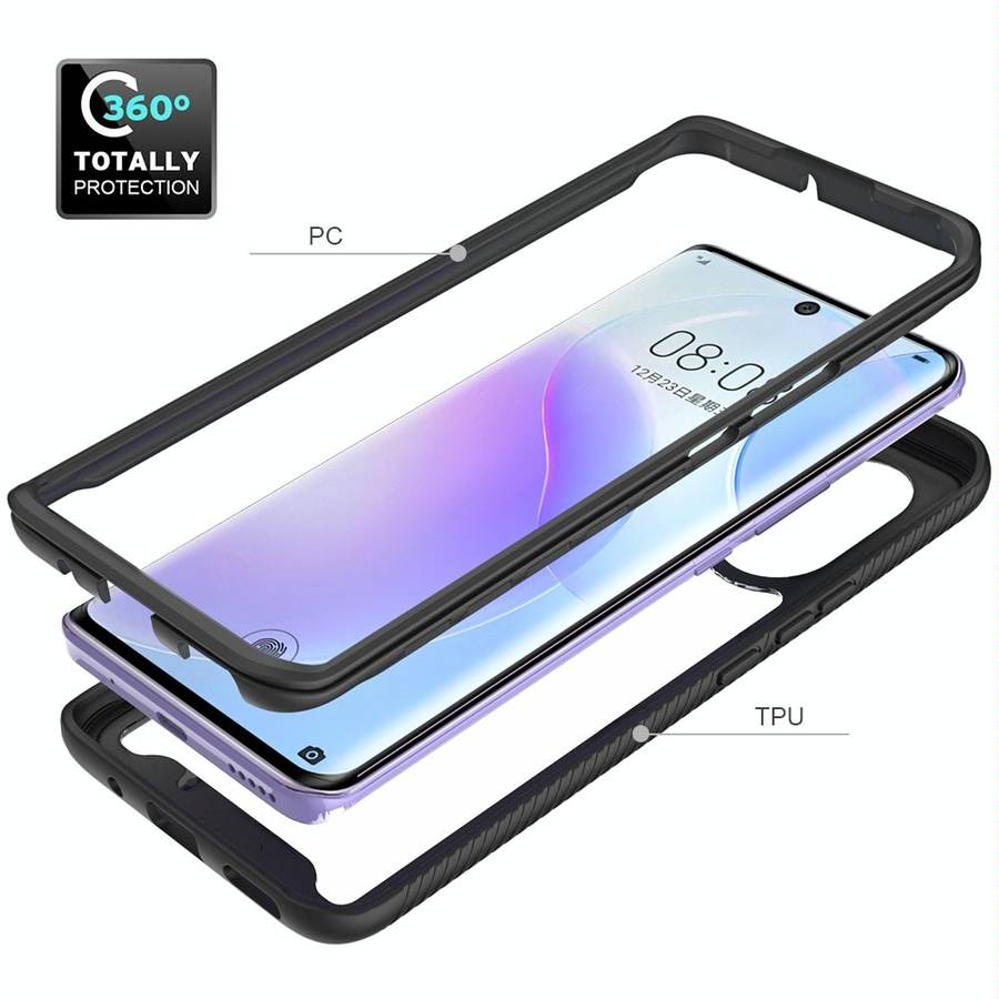 For Huawei nova 8 Starry Sky Solid Color Series Shockproof PC + TPU Phone Case(Purple)